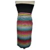 SONIA RYKIEL DRESS ROBE BUSTIER JUPE 2 EN 1 BAYADERE T 36/38 Multicolore