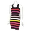 SONIA RYKIEL POUR H&M ROBE LAINE PIMA BAYADERE BRETELLES CROISEES TM T 38/40 Multicolore