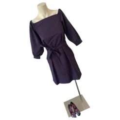 Sublime Robe «  Blue Violet » Chloé Taille 38 Polyester Et Soie Violet