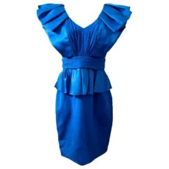 Superbe Robe Ascot Par Marchesa Notte Bleu