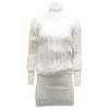 Jil Sander Mini Robe Plissée à Col Montant En Viscose Blanche