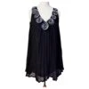 Yumi Kim YUMI ROBE DRESS TUNIQUE ROSACES RELIEF FERMETURES DOS PLISSé T M/L OU T 42 Noir