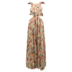 Zimmermann Robe Longue Imprimée à Volants Lovestruck En Coton Multicolore